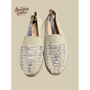 TOMS Alpargata Leather Wrap Cobblestone Suede Loafer - Size 8.5
